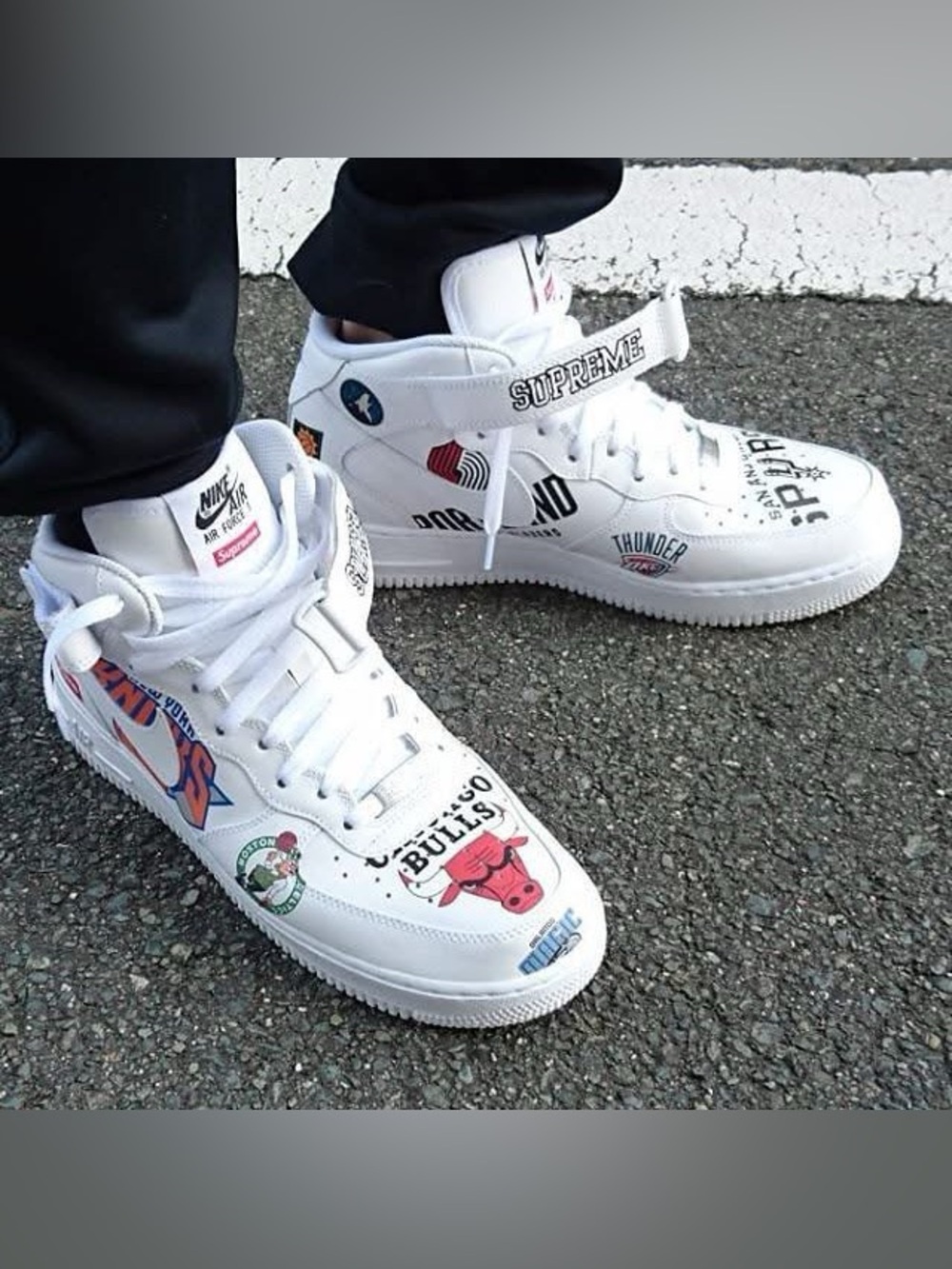 Supreme x NBA x Nike Air Force 1 Mid ’07 White – Size 12